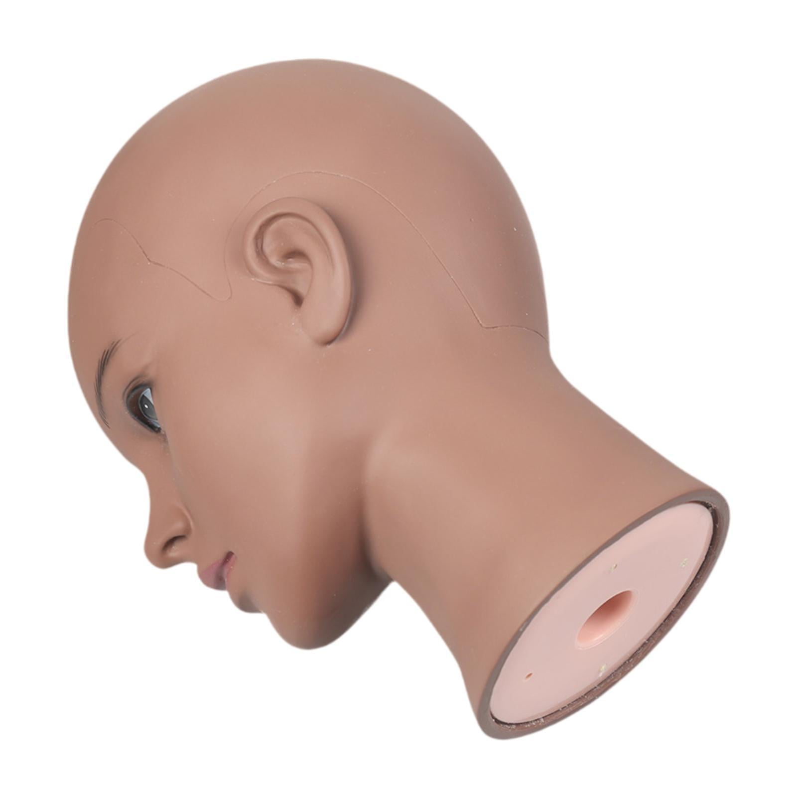 Serenable Mannequin Head,Bald Manikin Doll Head,Cosmetology Training Head for Making Styling Multipurpose Holder for Home Salon