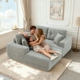 thumbnail image 6 of LiviNest Modular Sectional Sofa: Frameless Cloud Couch with Corduroy Upholstery & High-Resilience Foam - Convertible Bed Design for Remote Workers & Small Apartments Home Office Space, 6 of 6