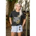 thumbnail image 4 of Christian Jesus Loves You Sunflowers Women's Graphic T Shirt Tees Brisco Brands S, 4 of 5