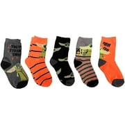 The Mandalorian Kids Size 5-Pack Crew Socks Large, Halloween
