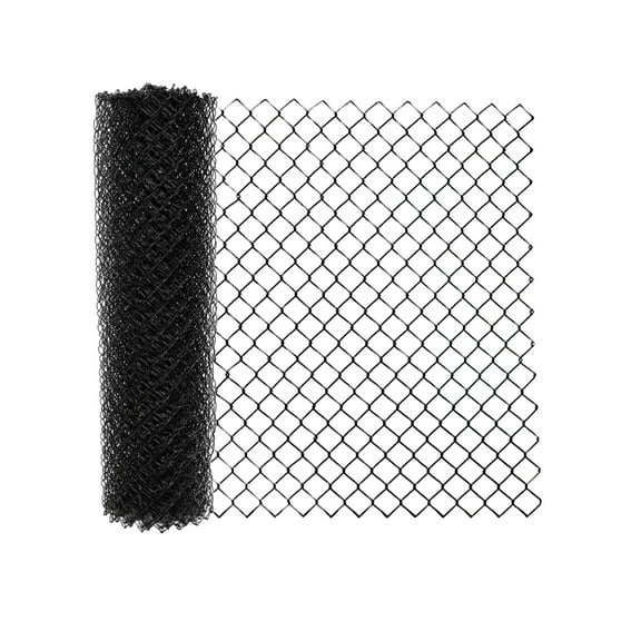 ALEKO Black PVC Coated Galvanized Steel 4 x 50 ft Chain Link Fence Fabric 9.5-AW Gauge