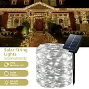 Innens Outdoor Solar String Lights Waterproof 65.6FT 200LED Lights for Patio Yard Party Halloween Christmas,White