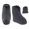 thumbnail image 4 of Botines de plumas, calcetines cálidos, botines de camping, funda para calentar los pies con bolsa de almacenamiento, calzado para acampar, senderismo, M negro, 4 of 8
