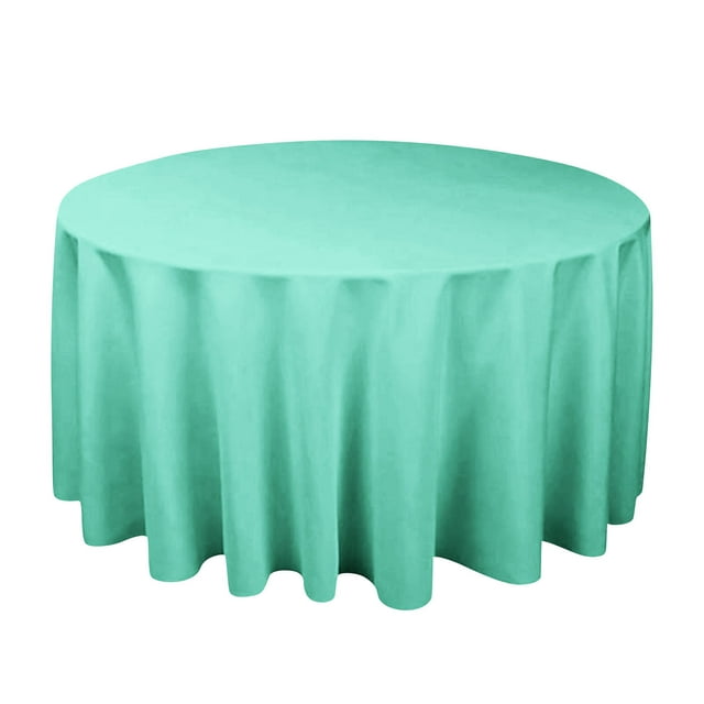 Round Tablecloth 55 Inch Round, Stain and Wrinkle Resistant Fitable Table Cloth Reusable and Washable Polyester Fabric Table Covers for Party, Wedding and Banquet Decoration