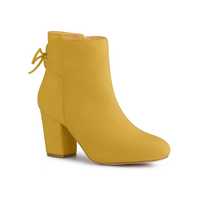 Unique Bargains Bottines à Talon Bloc à Lacets à l'Arrière pour Femmes