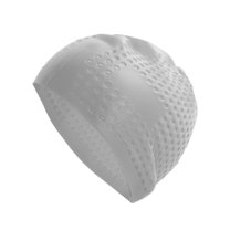 Unique Bargains 1 Pc Waterproof Bubbles Texture Swimming Cap Gray