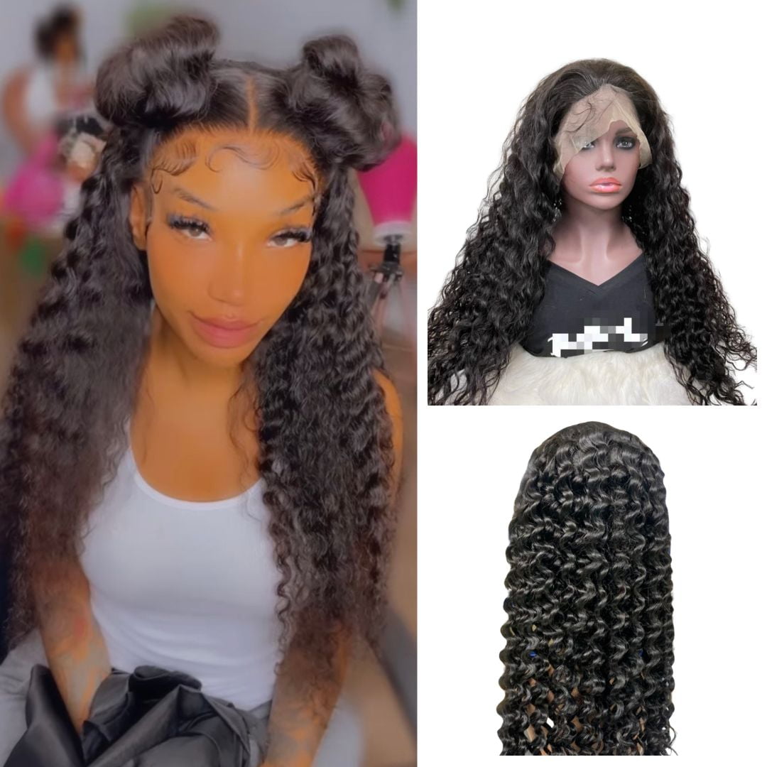 Littlemamazonly 13x4 HD Lace Wig Deepwave, 24-inch - Walmart.com