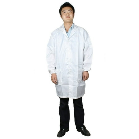 Button Closure Anti Static Overall Gown XL White for Man Woman