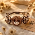 thumbnail image 4 of Highland Cow Bracelet Making Kits, Complete Beaded Jewelry Supplies, DIY Handmade Craft Sets with Instructions, Creative Chenille Sticks Art Toys for Hobbyists Adults Handicraft Making, 4*2in, 4 of 5