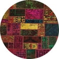 thumbnail image 1 of Ahgly Company Indoor Round Abstract Reddish Brown Oriental Area Rugs, 8' Round, 1 of 6