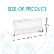 سكة أمان Regalo Extra Long Swing Down Bed للأطفال والصغار، إطار معدني، أبيض