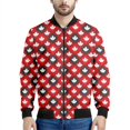thumbnail image 3 of Chaqueta bomber con estampado de hojas de arce de Canadá para hombre, sudadera de manga larga en 3D, chaqueta bomber con cremallera de gran tamaño y estilo urbano, 3 of 5