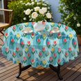 thumbnail image 4 of Pioneer Flower Floral Print Pattern Round Tablecloth 60 X 60 Inch, Wrinkle Resistant Wipeable Table Cloth for Kitchen Dining Picnic Patio Party, 4 of 6