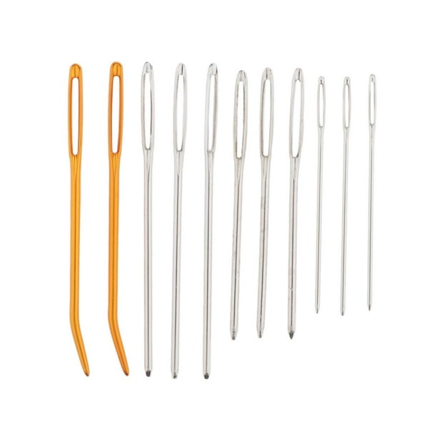 aguja de coser a mano, aguja de coser a mano, aguja de tejer, zurcir, enhebrador Aguja curvada 6pcs