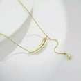 thumbnail image 5 of K-KED 18K Gold Plated Elegant And Cool Two Layers Teardrop Pendant Necklace For Women-White Gold Plated, 5 of 7