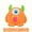 Orange, variant on 1 latex vocal one-eyed monster to relieve boredom, pet toy, throwing pet interactive toy to enhance human pet affection
