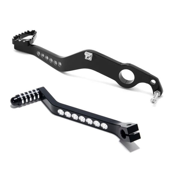 Aluminum Shifter Shift Lever Pedal & Rear Brake Pedal Forged for Yamaha Raptor 700 YFM700R 06-21