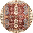 thumbnail image 1 of Ahgly Company Tapis d'Intérieur Rond Abstrait Rouge Brique, 6 Pieds Rond, 1 of 6