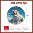 thumbnail image 3 of Daiia Starry Sky Cloud Bulldog Drawing Merry Christmas Tree Skirt , Xmas Large Lace-up Tree Skirt, Santa Snowflakes Rustic Home Decorations New Year Party Farmhouse Decor-30", 3 of 7