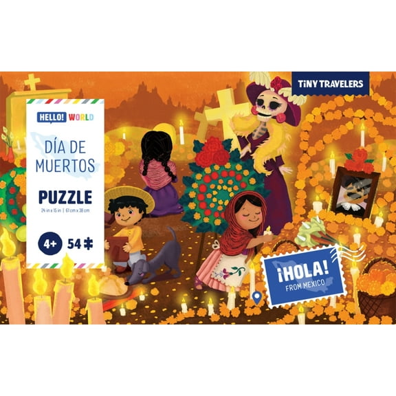 Dia De Muertos 54 Piece Jigsaw Puzzle (Hello! World, Tiny Travelers)
