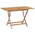thumbnail image 1 of vidaXL Folding Garden Table 120x70x75 cm Solid Teak Wood, 1 of 4