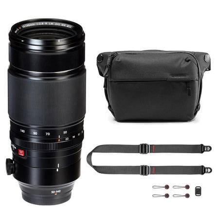 UPC: 0192223144514 | XF 50-140mm f/2.8 R LM OIS WR Lens  Bundle with Peak Design 6L Everyday Sling V2  SlideLITE Strap