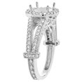 thumbnail image 3 of 14K White Gold Natural Pink Topaz Ring Round 8mm Diamond Accent, size 6, 3 of 4