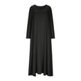 thumbnail image 4 of AUNVITO Women's Plus Size Oversized Long Sleeve Round Neck Dress with Pockets Casual and Comfortable Style, 4 of 8