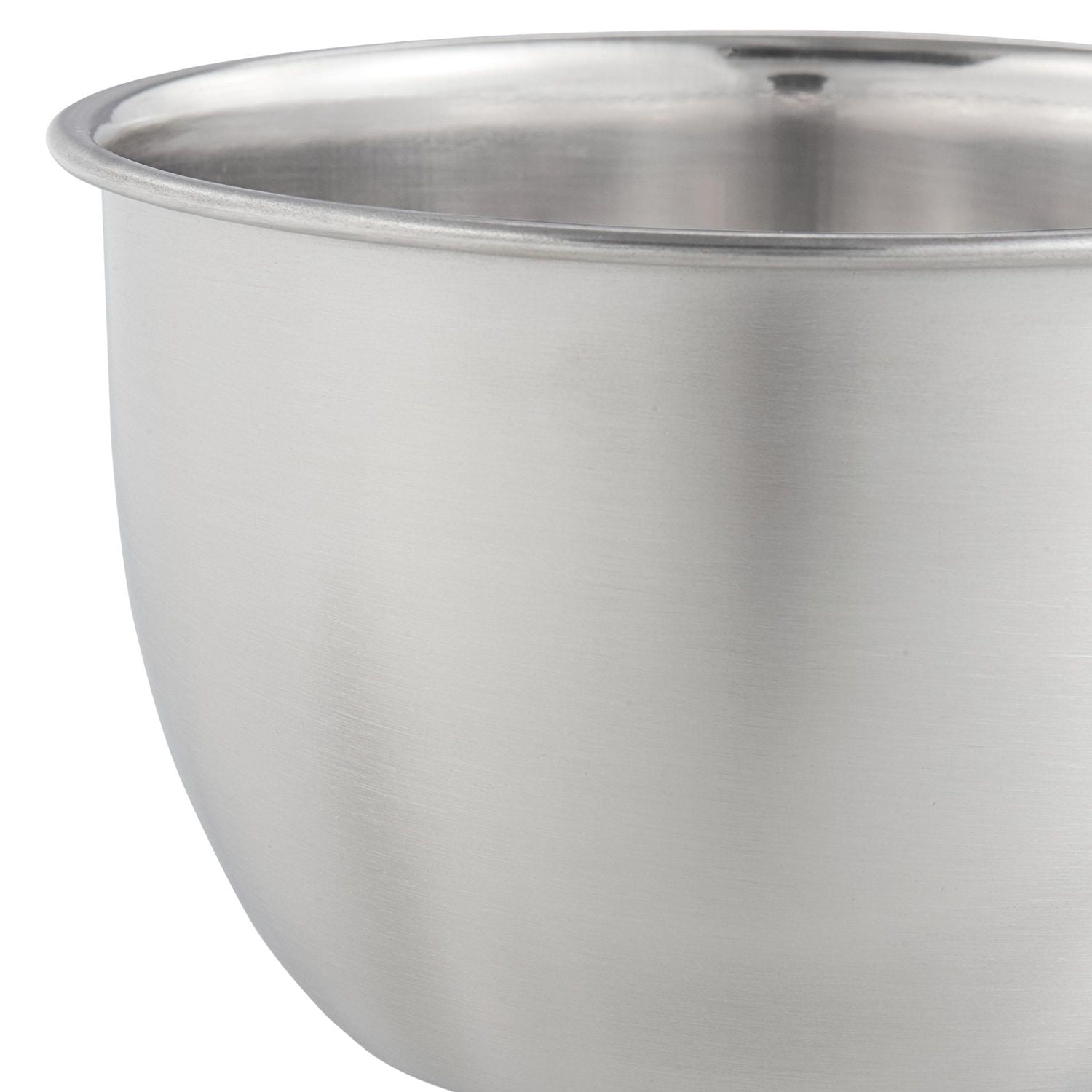 Mainstays 6-Piece Brushed Stainless Steel Mixing and Storage Bowl Set with Lids, MS 6P SS MIX BOWLS