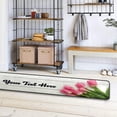 thumbnail image 6 of Custom Pink Tulips Kitchen Rug Personalized Your Text on Runner Rug Doormat Bath Mat Area Rug Non-Slip Carpet for Kitchen Living Bedroom 72 x 24 Inch, 6 of 6
