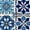 Color 1, variant on Mexican Talavera Peel and Stick Wallpaper Floral Star Tile Blue Yellow Scandinavian Folk Wall Mural 17.7in x 9.8ft Self Adhesive Removable Wall Paper Renter Friendly Wallpaper for Bedroom