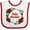 White and Red, variant on Inktastic Feliz Navidad Poinsettia Boys or Girls Baby Bib