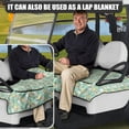 thumbnail image 5 of Renewold Golf Cart Seat Cover with 4 Pockets Soft Quick Dry Non-Slip Cloth Seat Cover Compatible with EZGO Yamaha and More 2 Person Club Cars, Golf Ball Tropical Floral Green, 5 of 7