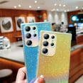 thumbnail image 4 of Compatible for Samsung Galaxy S22 Ultra Protective Glitter Case, Shiny Bling Paper Clear Phone Case, Slim Lightweight Shockproof with Shimmering Gradient Shell Cover for Galaxy S22 Ultra, Blue, 4 of 8