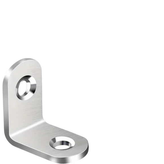 Stainless Steel L Bracket Heavy Duty Corner Brace 0.8x0.8x0.6 Inches Right Angle Connector Fastener for Furniture Table Chairs and Wood Shelving Support