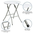 thumbnail image 4 of Flash Furniture Elon 2' Round All-Occasion Plastic Folding Event Table, White, 4 of 10
