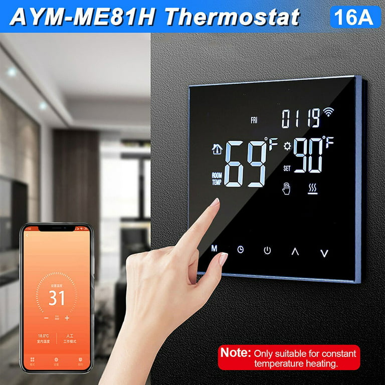 ME82BH WiFi Thermostat LCD Display Touchscreen for Smart Home