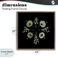 thumbnail image 4 of Stupell Industries Coastal Leaves & Wildflowers on Black Brown Floating Frame Canvas Art, 25 x 25, by Beth Adoette, 4 of 8