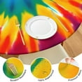 thumbnail image 4 of Rainbow Tie Dye Mandala Pattern Round Fitted Tablecloth with Elastic Edge,Dining Table Cover Waterproof,Outdoor Round Tablecloth for Camping,Dining,Indoor and Outdoor, 4 of 7