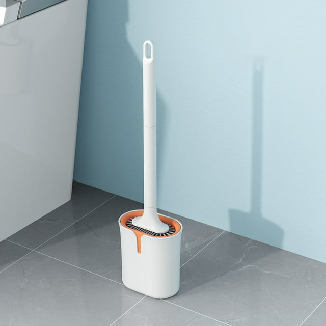 Accesorios de baño Escobilla de baño con soporte, Juego de portaescobillas de baño, Cepillo de limpieza de inodoro para limpieza de cepillo de silicona