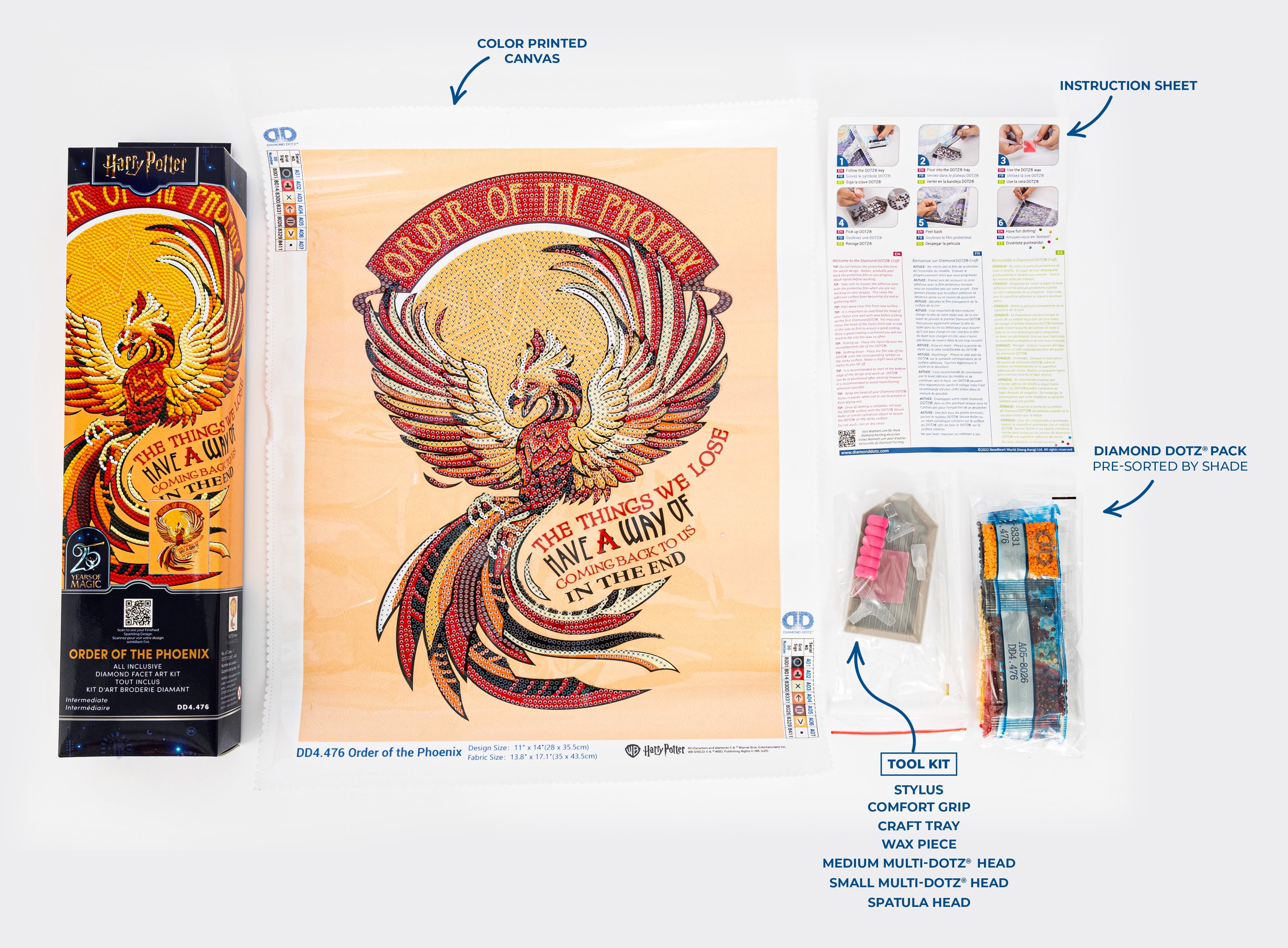DIAMOND DOTZ® Harry Potter Order of the Phoenix Special Edition Diamond Painting Kit