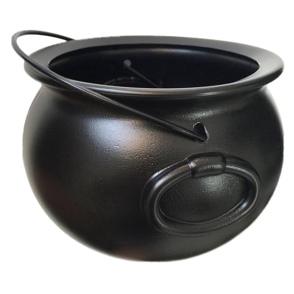 Iamnij Black Cauldron Kettle Halloween Candy Bowl, Large Witch Cauldron Pot Bucket For Halloween Decorations Trick Or Treat Party Supplies