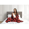 thumbnail image 1 of Safdie & Co. Weighted Blanket Red Black, 1 of 3