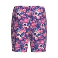 thumbnail image 2 of Lsque cool Skull flower colorful Mens Sleep Pajama Shorts,Short Pajama Pants, Cotton Ultra-Soft Knit-Medium, 2 of 9