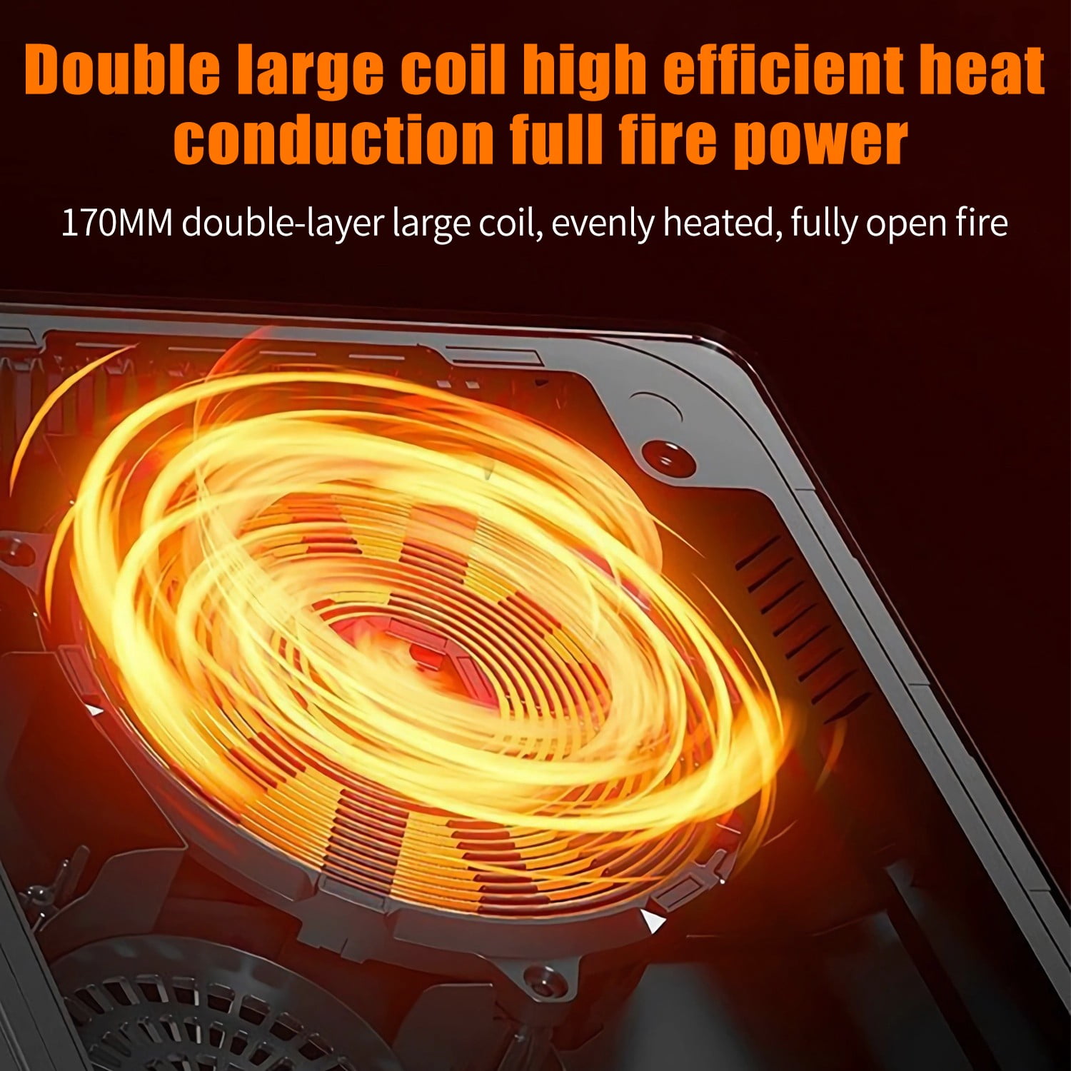 Cikuci 2200W Portable Induction Countertop Burner, 8 Temp Levels, Timer,  Auto Pot Detection, Child Safety Lock