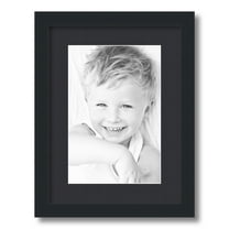 ArtToFrames 12x16" Matted Picture Frame with 8x12" Single Mat Photo Opening Framed in 1.25" Satin Black and 2" Black Mat (FWM-3926-12x16)