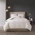 thumbnail image 4 of N Natori Hanae 3 Piece Cotton Blend Duvet Set Yarn Dyed Bedding Cover, Full/Queen Size, White, 4 of 4