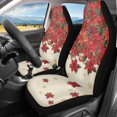 thumbnail image 2 of XYZCANDO Car Seat Covers Set Poinsettia & Snowflake Pattern 2 Piece Front Seat Cover All-Season SUV Van Truck Breathable Soft Front Seat Covers, 2 of 10