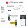 thumbnail image 5 of ZigBee Commutateur Intelligent, Commutateur Intelligent Bricolage Compatible avec Alexa, l'Assistant Google, Télécommande d'Application TUYA/Smart Life, avec Mesure, Commande Vocale et Fonction Minuterie, 25 A, 5 of 5