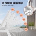 thumbnail image 3 of KFFKFF Chaise Longue, Capacité de Poids de 400 Lb, Chaise Longue de Patio Réglable à 6 Positions, Chaise Longue d'Extérieur en HDPE avec Dossier et Porte-Gobelet, Blanc, 3 of 9